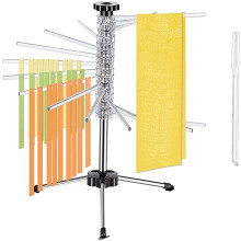 Kitchen Foldable Folding Fan Shelf Fresh Pasta Dryer Multi-Arm with Pasta Drying Support Stainless Steel Household Cooking Appli
