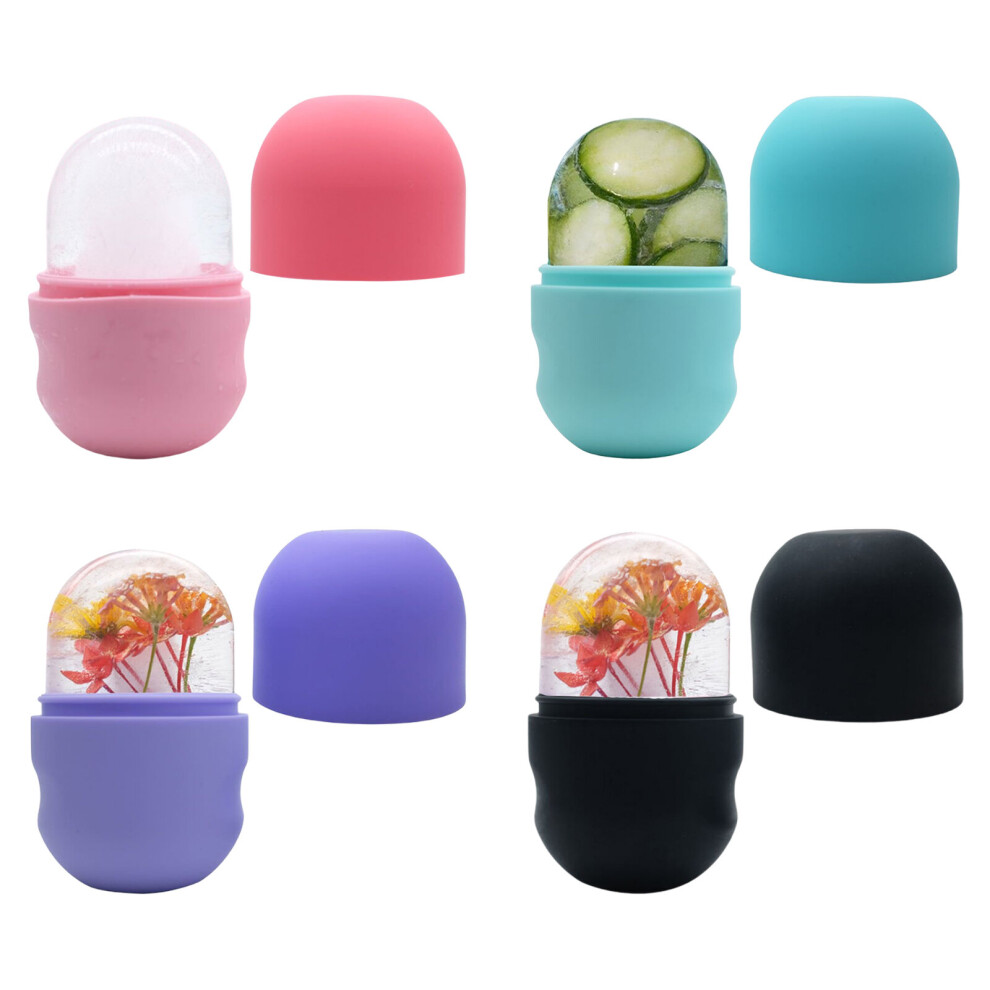 Wejoy 2 Piecss Silicone Ice Massage Cups Reusable Icing Cooling Cold Massage Roller Freezable Face Massager For Muscle Cold Therapy