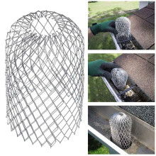 1/4pcs Leaf Drains Stainless Steel Roof Gutter Guard Filters Strainer Stops Leaves Blockage Leaf Drains Debris Drain Net Cover