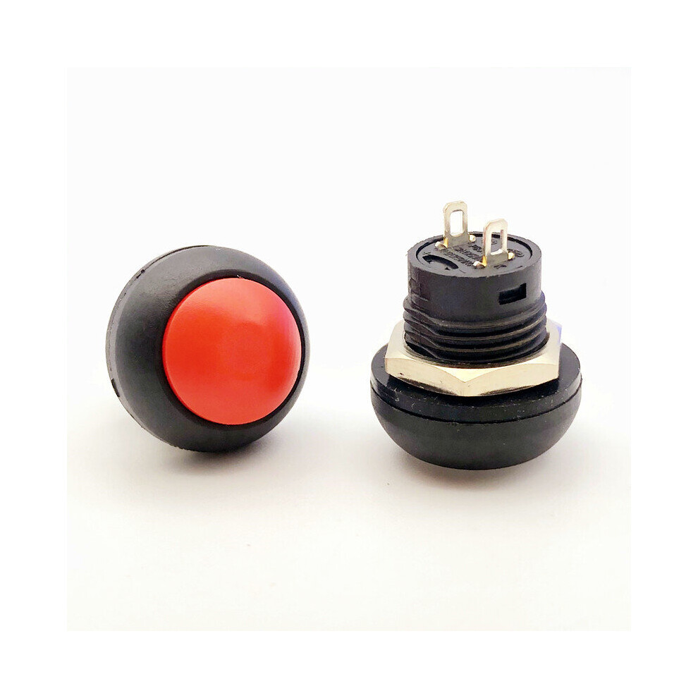 6Pcs,Mini Round Push Button Switch,12Mm Panel Hole,Momentary,Self-Reset,Electrical Equipment,3A 250Vac/1A 125Vac,Pbs-33B 2Pin 5063131292640