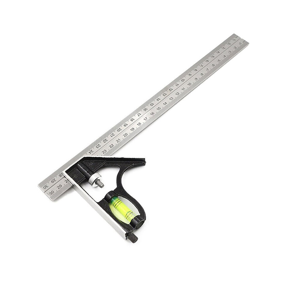 300Mm Square Ruler Adjustable Engineers Combination Try None Right Angle Ruler With Spirit Level And Scriber 5063131270464