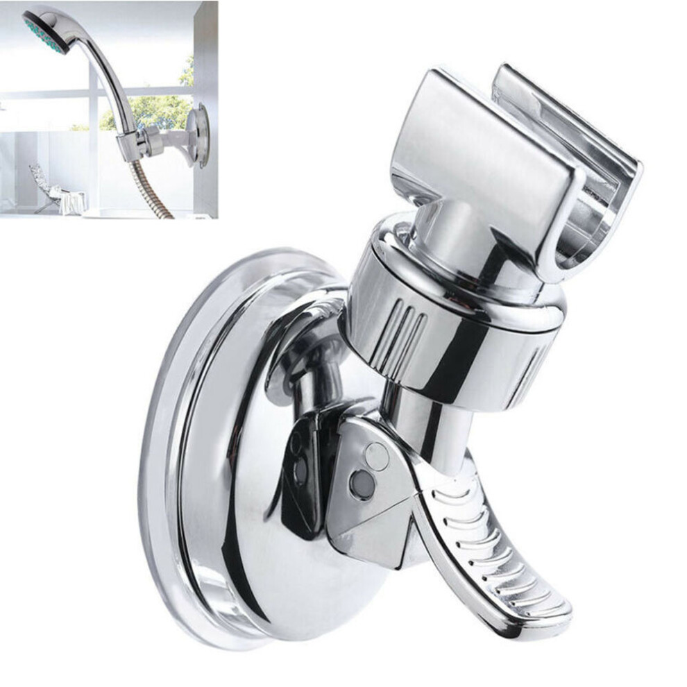 Universal Adjustable Hand Shower Holder Suction Cup Holder Full Plating Shower Rail Head Holder Bathroom Bracket Stable Rotation 5063131263374
