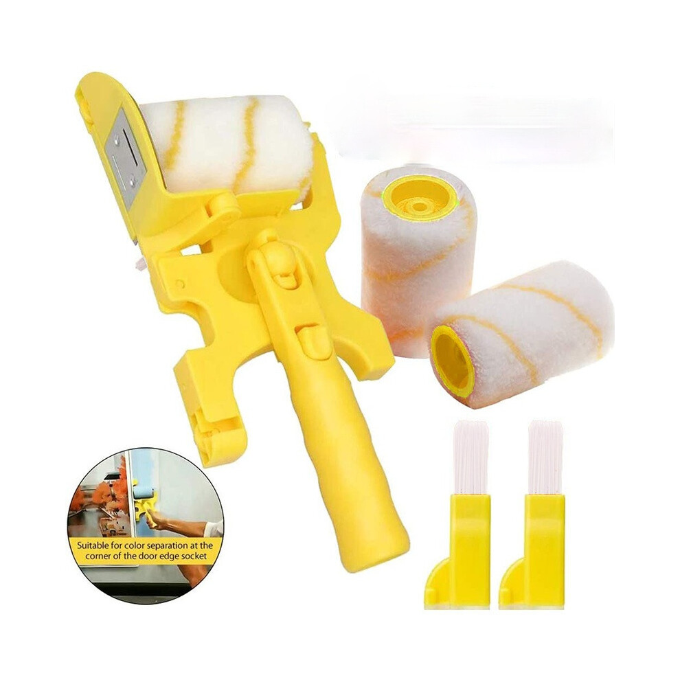 1Set Clean-Cut Paint Edger Roller Brush Multifunctional Roller Paint Brush Clean-Cut Paint Edger Wall Painting Roller Brush Set 5063131286571