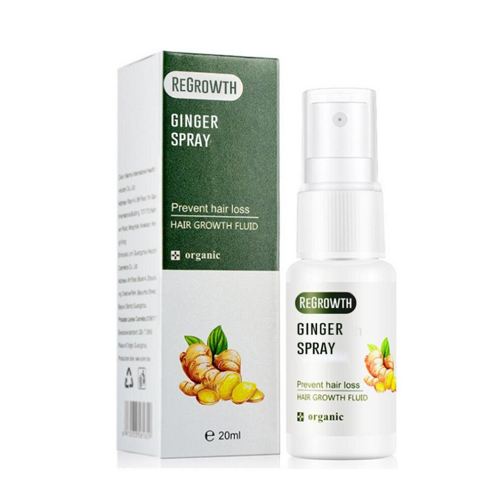 Wejoy Regrowth Ginger Spray Fast Hair Growth Fluid Anti Loss Treatment Ginger Essence Prevent Hair Loss Regrowth Ginger Spray 30G