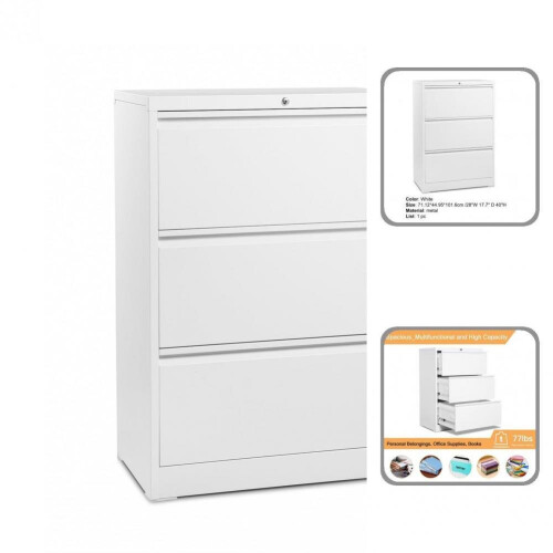 Practical  Modern Space Saving Metal 3 Drawer File Cabinet Multi-function Officer File Cabinet Sturdy   for Home