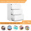 Practical  Modern Space Saving Metal 3 Drawer File Cabinet Multi-function Officer File Cabinet Sturdy   for Home 4