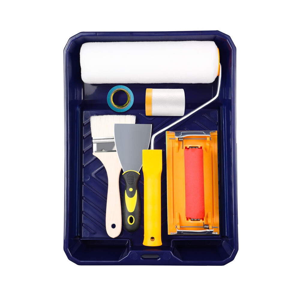 Paint Brush Wall Tool Paint Brush Latex Paint Roller Brush Telescopic Rod Extension Paint Roller Brush Tray Set 5063131286601