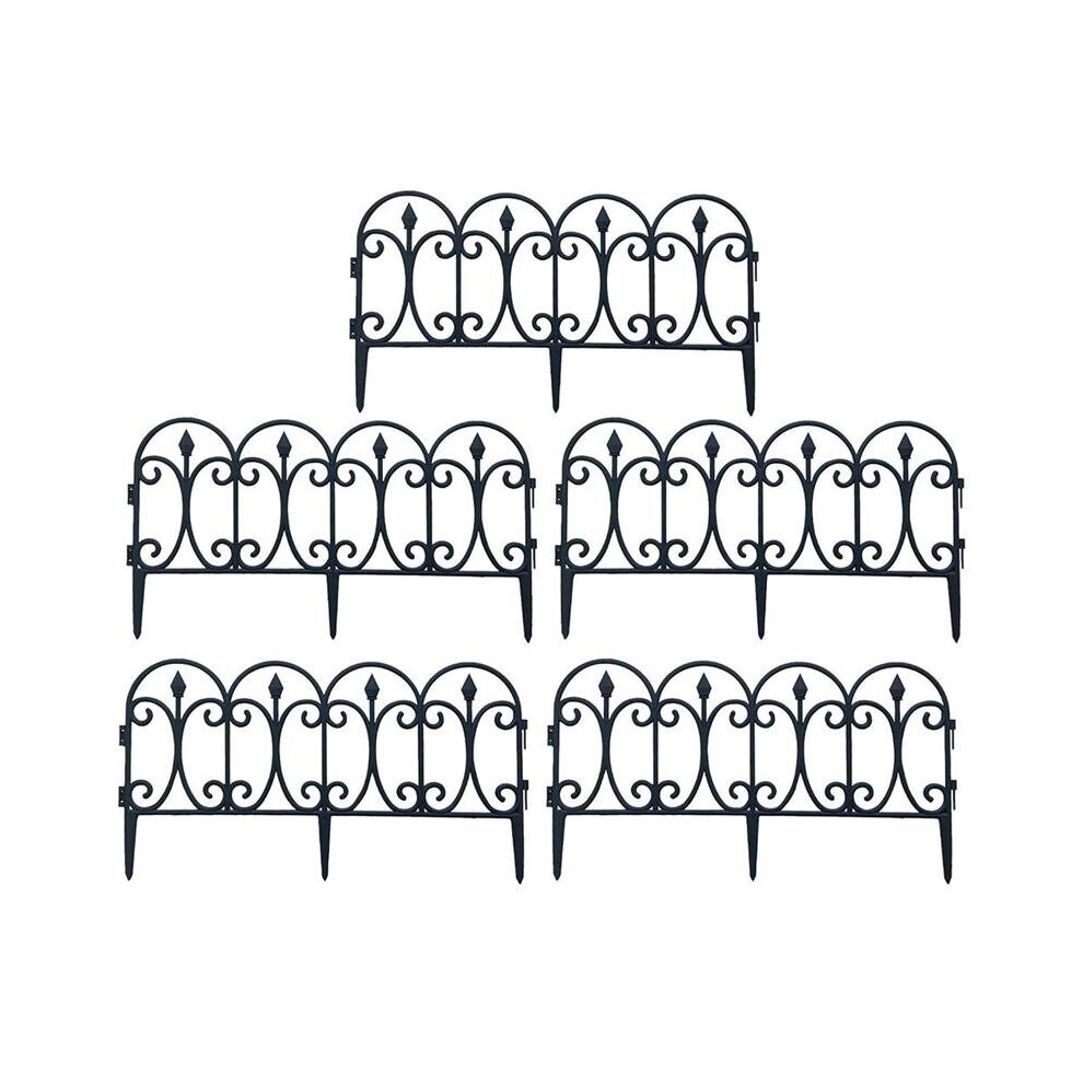 5Pcs Garden Border Fence Decorative Edging Plant Bordering Lawn Macrame Pp Plastic Fence For Yard Outdoor Garden Decoration 5063131245967