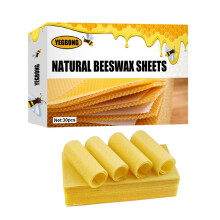 Bee Wax Honeycomb Beekeeping Nest Wax Foundation Sheets 10 PCS Or 30 PCS Beehive Honey Frame Comb Hives Adults Kids DIY Candle