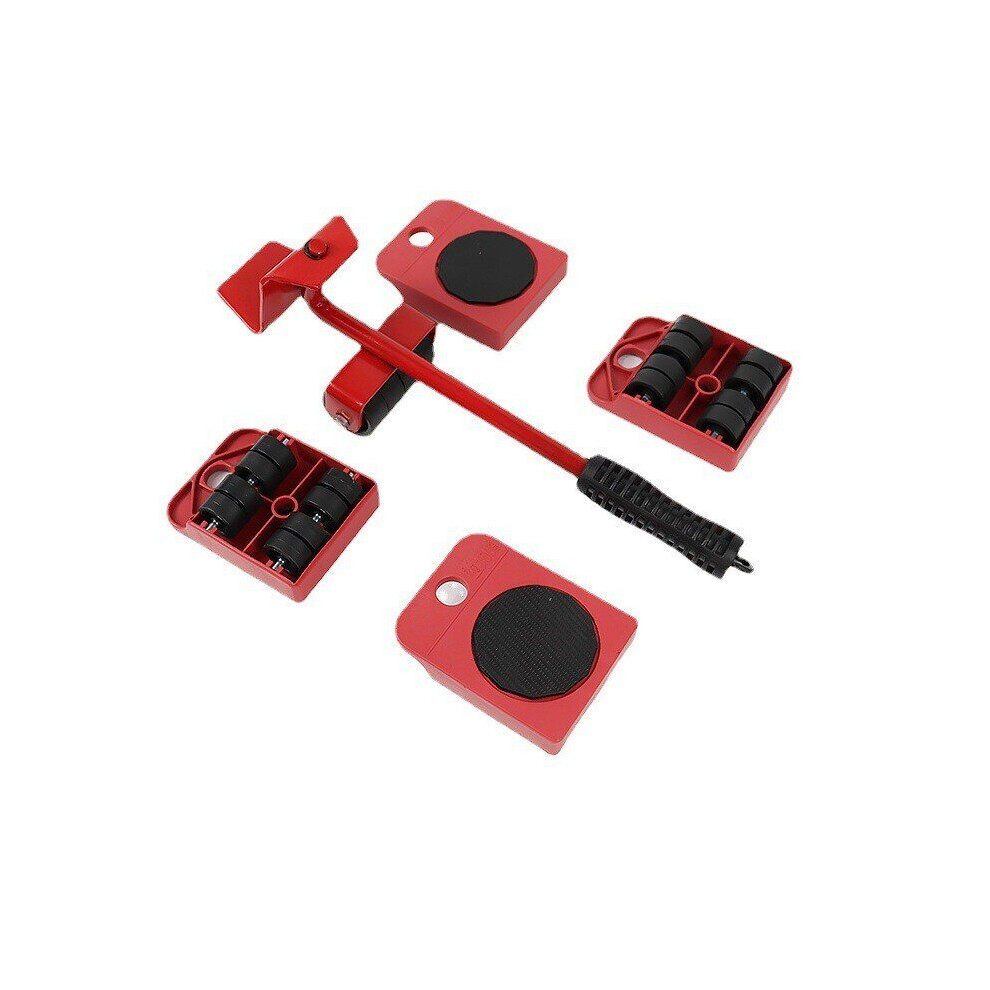 5Pcs Heavy Furniture Mover Tool Moving Dolly With Casters, Hardwood Furniture Dolly Set With Lifter, Movers Dolly 5063131280111