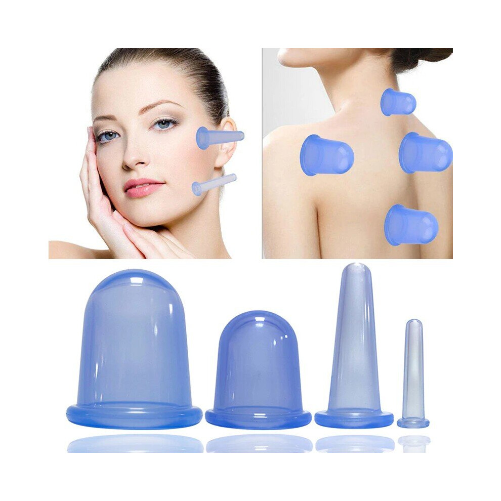Wejoy Silicone Anti Cellulite Cup Vacuum Cupping Massage Suction Cups Body Pain Relief Roller Manual Suction Cups Cupping Therapy Kit