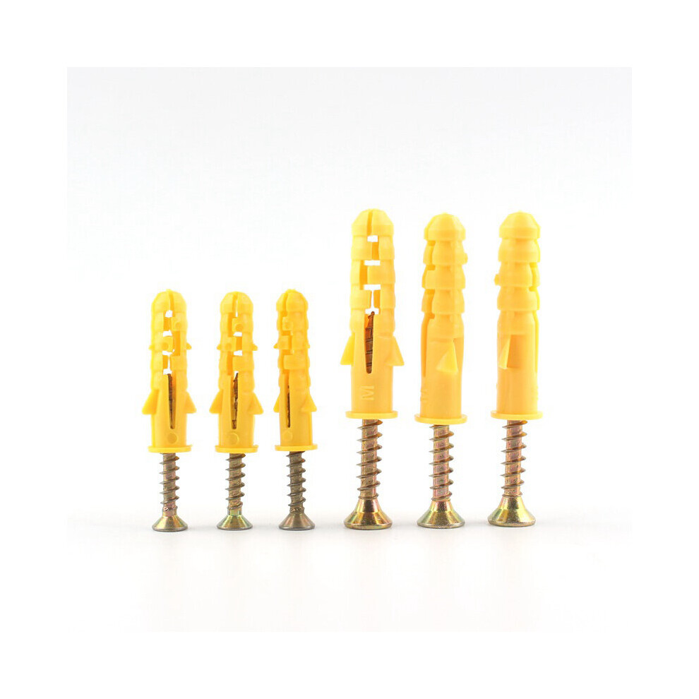 20Pcs M6*30Mm M8*40Mm Expansion Screw Fastener Plastic Anchor Wall Plastic Pipe Nylon Expansion Bolt Plastic Expansion Tube 5063131176056