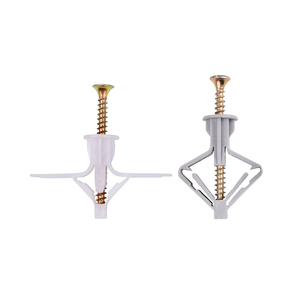 50Sets Expansion Drywall Anchor Kit With Screws Self Drilling Wall Home Pierced Special For Nylon Plastic Gypsum Board 5063131176025