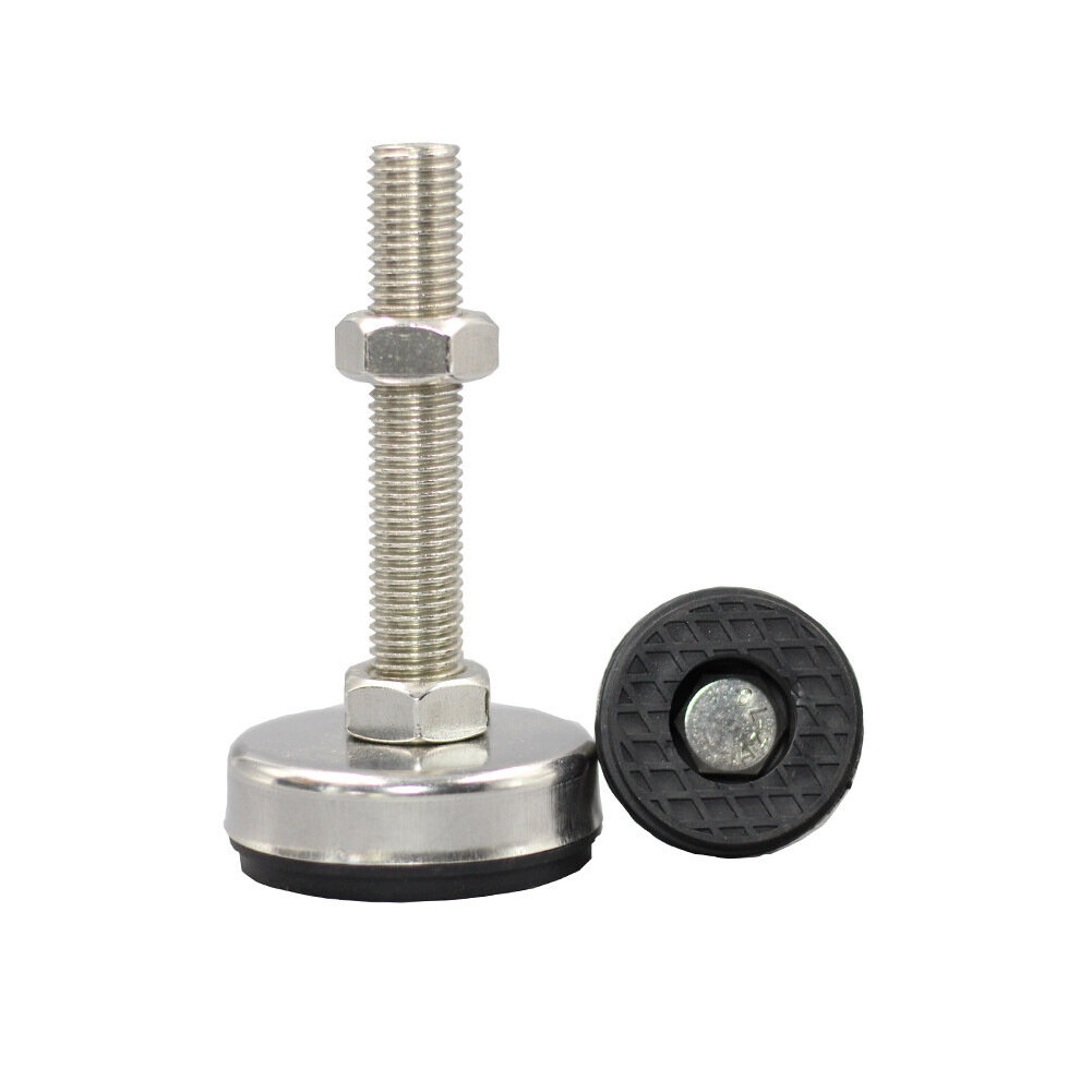 4 Pcs M8 / M10 / M12 Articulated Leveling Feet 43Mm Base Diameter Adjustable Foot Fixing The Anchor Screws Furniture Pipe Rack 5063131176018