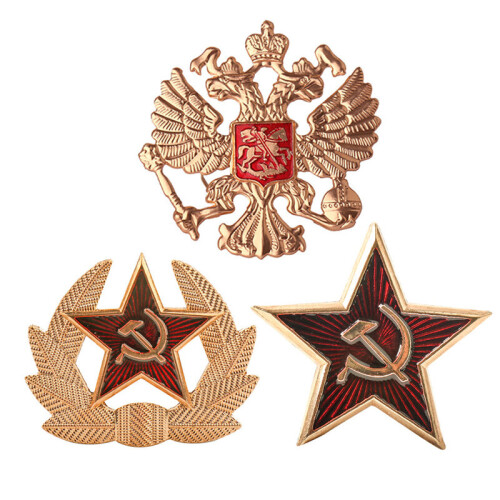 WW2 USSR Soviet Union Army RED STAR Hammer Sickle Enamel Badge Pin Army ...