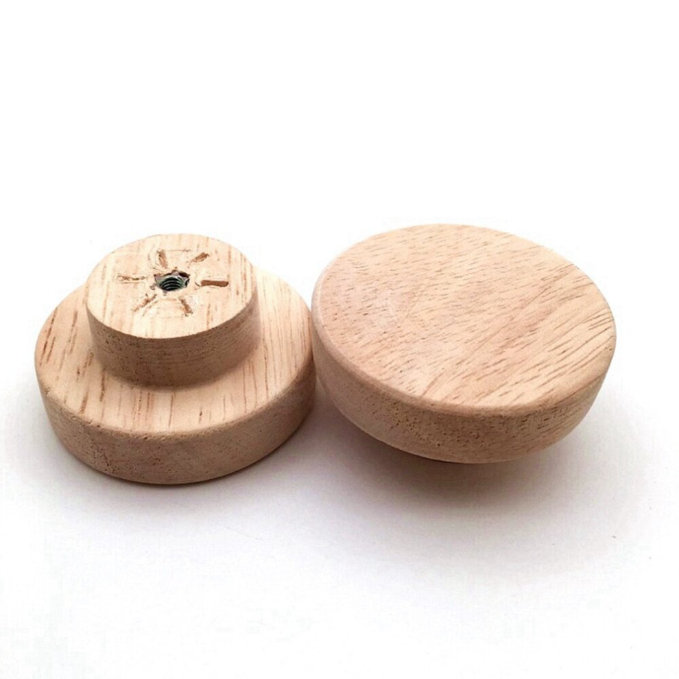 Oak Round Handle Dia 30/40/50Mm Natural Wooden Cabinet Drawer Wardrobe Knobs For Cabinet Drawer Handle Furniture Hardware 5063131214789