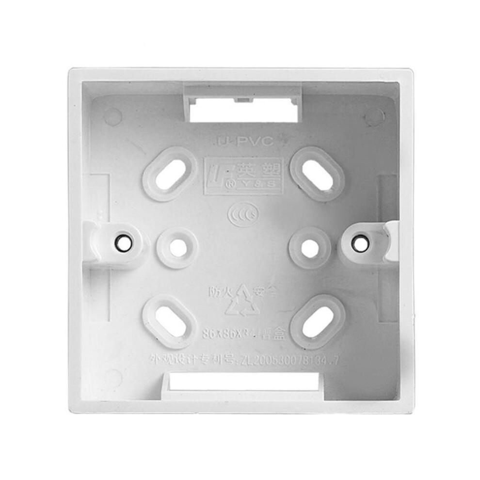 86Mm Switch Box Pvc Flame Retardant Single Wall Socket Cassette Panel Base Junction Box Socket Back Box 5063131290042