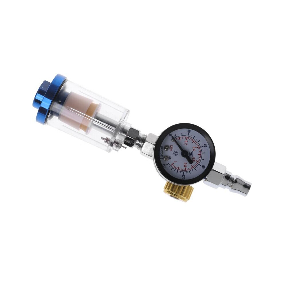 Spray Paint Gun Air Regulator Gauge & In-Line Air Oil Water Separator Filter Kit 5063131296167