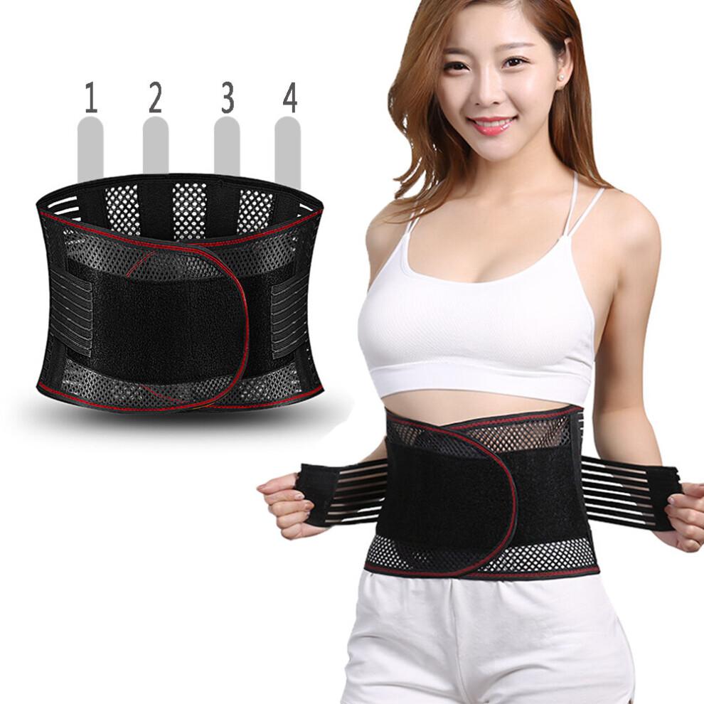 Wejoy Adjustable Waist Trainer Belt Men Women Lower Back Brace Spine Support Waist Belt Orthopedic Breathable Lumbar Corset