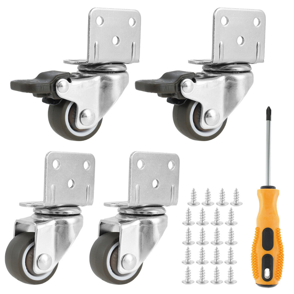 4 Pcs Furniture Castors Heavy Duty Casters Soft Rubber Swivel Caster Quite Roller Wheels For Moving Furniture Chair Crib Cabinet 5063131266979