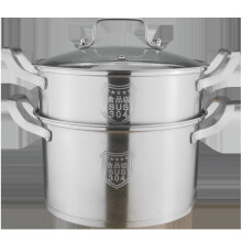 304 Stainless Steel Boilers 3 Liters Pot Soup Pot European Composite Bottom Two Layer Thickened Steamer Kitchen Cookware
