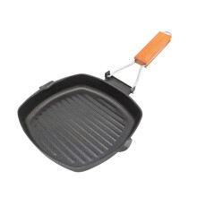 20/24/28cm Skillet Iron Easy Clean BBQ Non-stick Frying Picnic Camping Kitchen Supplies Steak Foldable Griddle Pan