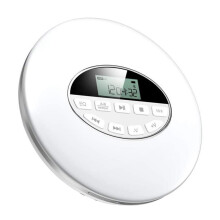 Portable CD Player Compact Car Support TF Card Round 3.5mm Jack Battery Powered Anti Skip Small Music USB AUX With LCD Display