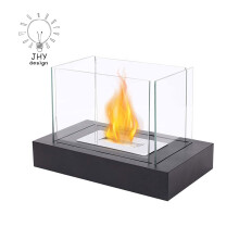 13.5"L Portable Rectangle Bioethanol Fireplace Tabletop Fire Bowl Ethanol Fire Pit Bio Fireplace Indoor Outdoor Tools