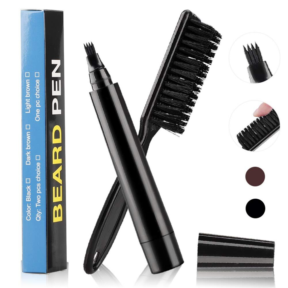 Wejoy Men Beard Hair Filler Pen With Brush Male Waterproof Hair Repair Moustache Enhancer Growth Pencil Shaping Tool Kit Drop Shipping