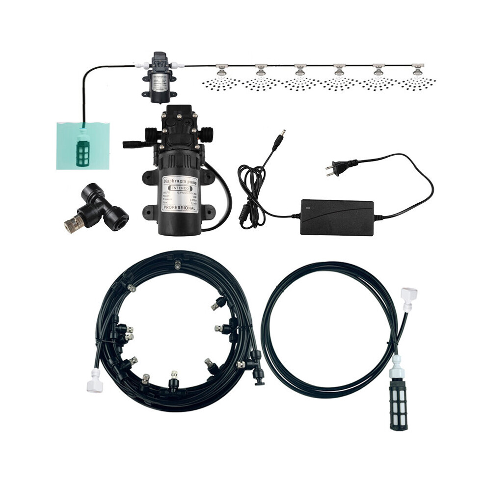 Wejoy Misting Cooling System 12V Outdoor Atomizer Electric Sprayer Pump 20-60 Ft Mister Nozzles Irrigation Sprinkler For Patio Gazebo