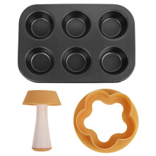 Pastry Dough Tamper Kit Tart Shell Molds Set DIY Cookies Cupcake Baking Kit Creative Round Muffin Pie Making Tool Easy To Use
