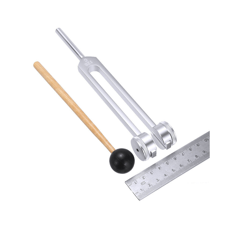 Wejoy 1 Set 128Hz Frequency Tuning Fork Medical Tuning Fork Chakra Hammer Ball Diagnostic Health Care Tool For Testing Patient Hearing