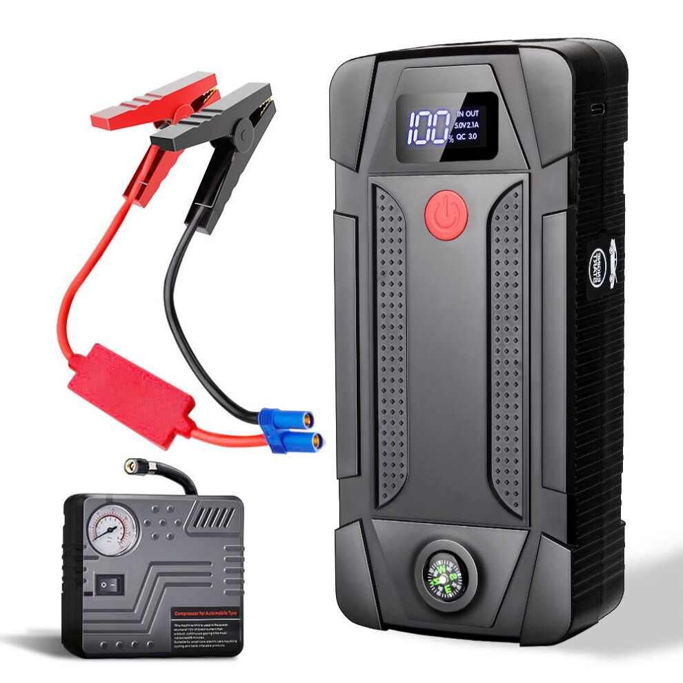 Car Jump Starter Power With Air Compressor Tire Pump 20000Mah Portable Charger Car Booster Starting Device For 3.5L/6L Light 5063131253597
