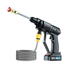 AMUR Car Wash Water Gun Wireless High Pressure Car Washer Self Priming Sustain 80min Washing With 2 Li-ion Battery for Makita