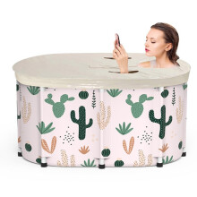 16PCS 2 Size Folding Bathtub Portable Thickening Cylindrical Tub V PVC Bath Bucket Adult Children Swimming Pool