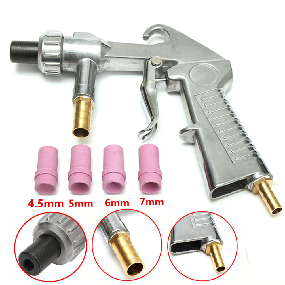 Sandblaster Feed Guns Air Siphon Sand Blasting Abrasive Tool Ceramic Nozzles Tips Kit Power Tools Sprayer 5063131290189