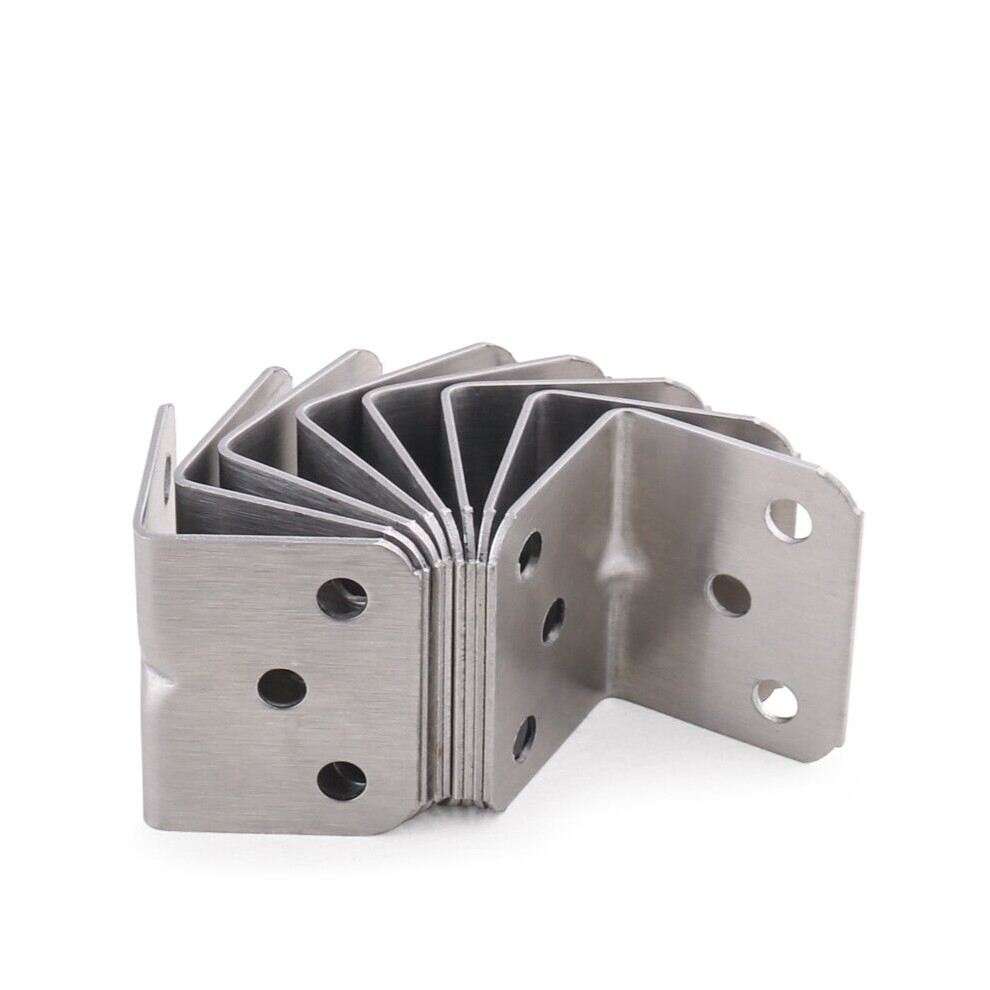 10Pcs Thickened Stainless Steel Triangle Bracket Fixed 90 Degree Right Angle Partition Furniture Hardware Connector Accessories 5063131235500