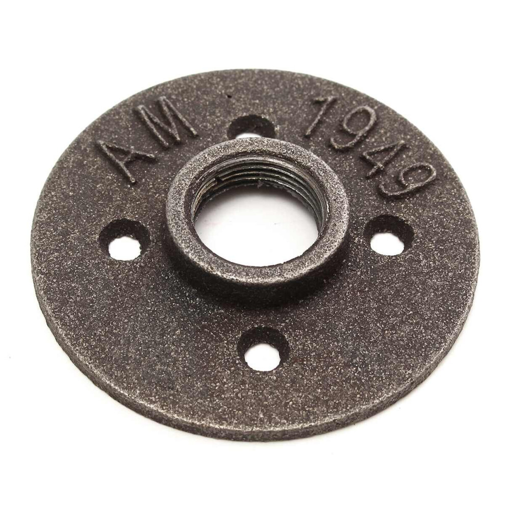 Flanges 1Pcs Iron Pipe Fittings Plumbing Wall Mount Floor Antique Dn25 Flange Piece Hardware Tool Cast Iron Decorative 5063131260250