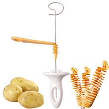 3 string Rotate Potato Slicer Stainless Steel +Plastic Twisted Potato Slice Cutter Spiral DIY Manual Creative Kitchen Gadgets