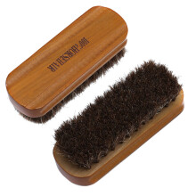 Shoe Polish Brush Horse Hair Brush Natural Leather Horse Hair Soft Polishing Tool Cleaning Brush Suede Nub Leather Boots