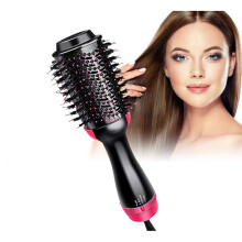 1200W Hair dryer Hot Air Brush Styler and Volumizer Hair Straightener Curler Comb Roller One Step Electric Ion Blow Dryer Brush