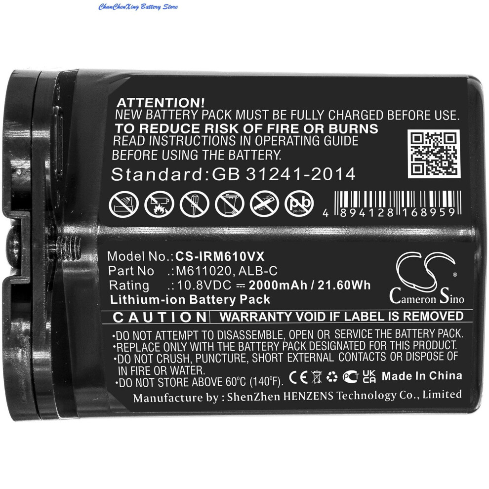 Cameron Sino 2000Mah/2600Mah Battery For Irobot Braava Jet M6, 5063131263923