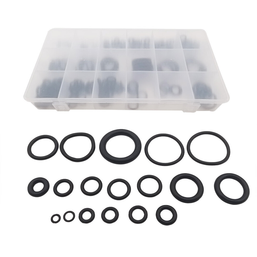 225Pcs Rubber O-Ring Assortment Kit Washer Gasket Sealing 18 Sizes Black O Rings Gasket Washer For Plumbing Automotive Repairs 5063131296365