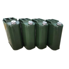 30L Metal Jerry Tank Stainless Steel Fuel Cans Petrol Cans Car Canister Holder With 3 Handles Aluminum Alloy Spout Storage Tank