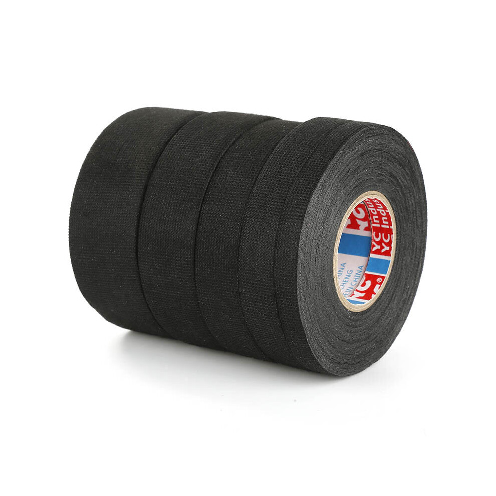 15M 30Mm 25Mm 19Mm 15Mm 9Mm Velvet Wiring Bundle Flame Retardant Electrical Tape Adhesive Cloth Fabric Wiring Loom Harness Black 5063131250367