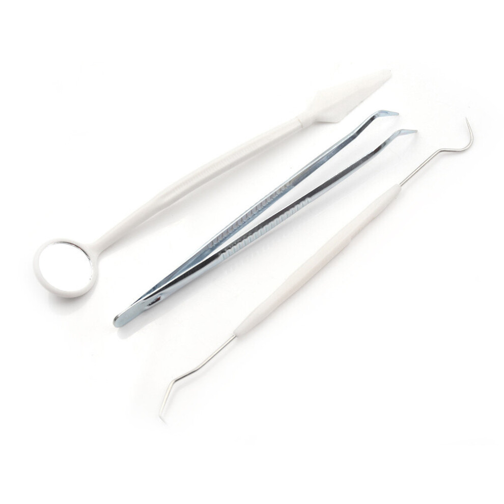 Wejoy 3Pcs/Set Stainless Steel Dental Tools Kit Teeth Tartar Scraper Mouth Mirror Dentists Pick Tool Teeth Scaler For Teeth Kit