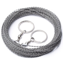 Outdoor Hand-Drawn Rope Saw 304 Stainless Steel Wire Saw Camping Life-Saving Woodworking Super Fine Hand Saw Wire 5M