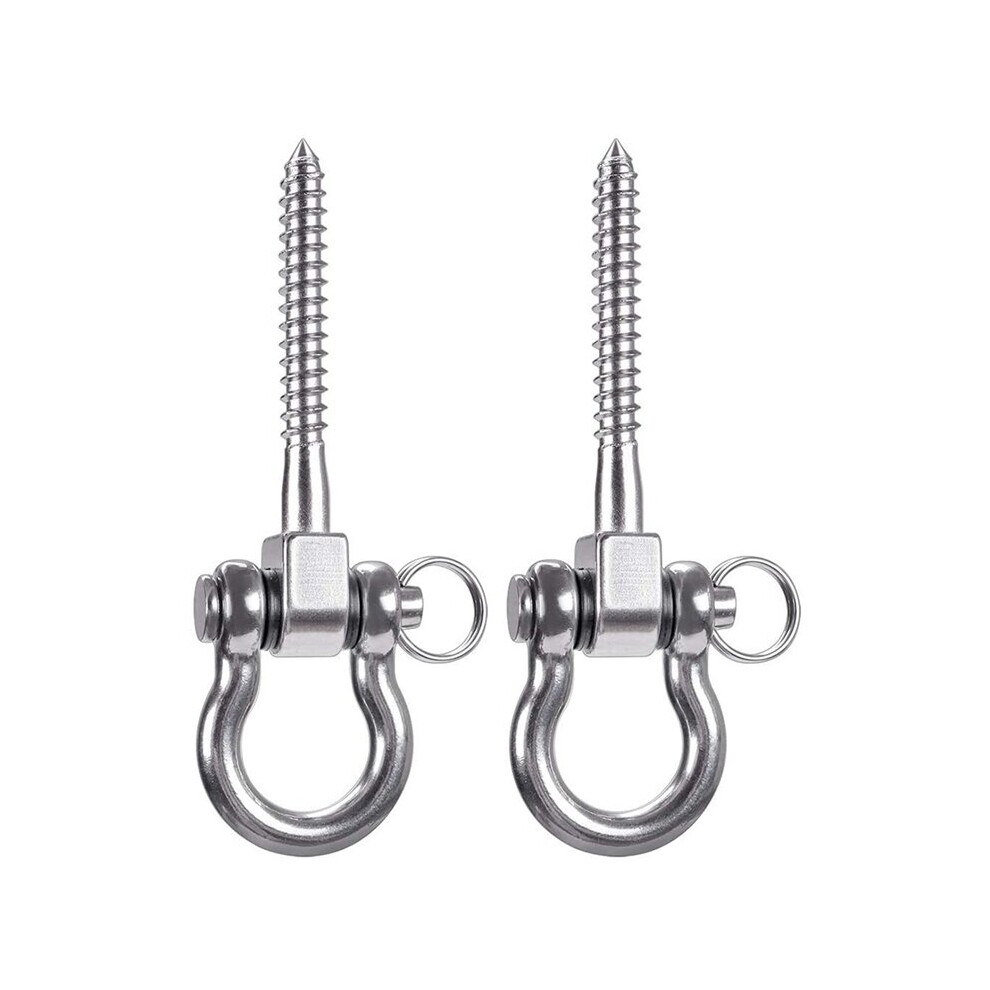 2 Pcs 304 Stainless Steel Screw Bracket Heavy Duty 180 Swing Hangers Yoga Hammock Chair Sandbag Hardware Swing Sets 5063131211139