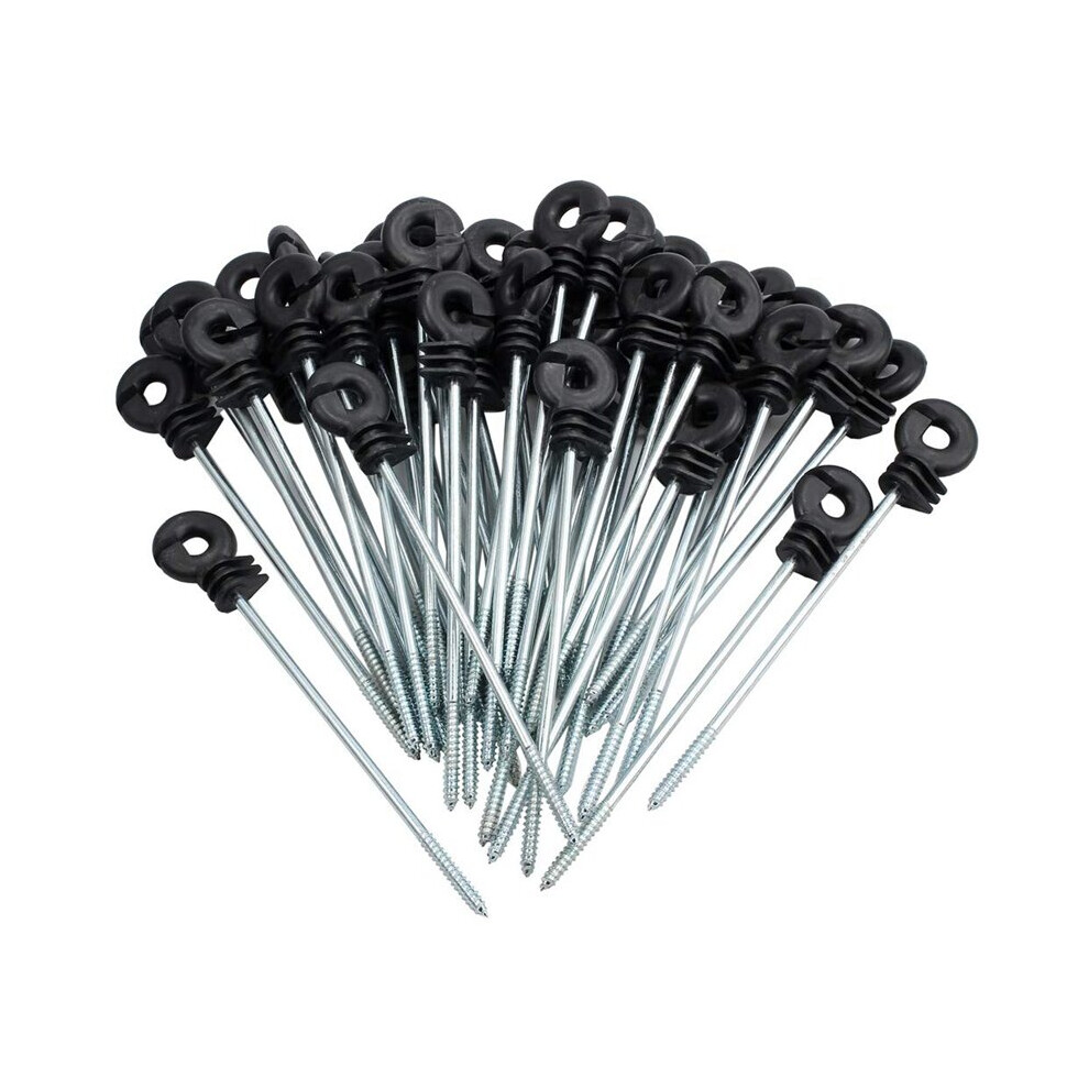 25 Pcs Electric Fence Distance Insulators, Plastic Ring Insulators Long Distance Screw For Wooden Post 5063131243147