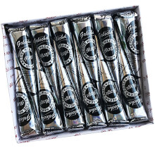 Natural Indian Henna Tattoo Ink Black Mehndi Paste Cones Cream Body Temporary Art Sticker Mehndi Body Oganic Paint Wholesale